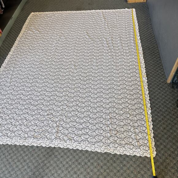 Shabby Chic Table Cloth 69x91 Cottagecore Floral Sheer Romantic French Country - Picture 5 of 6